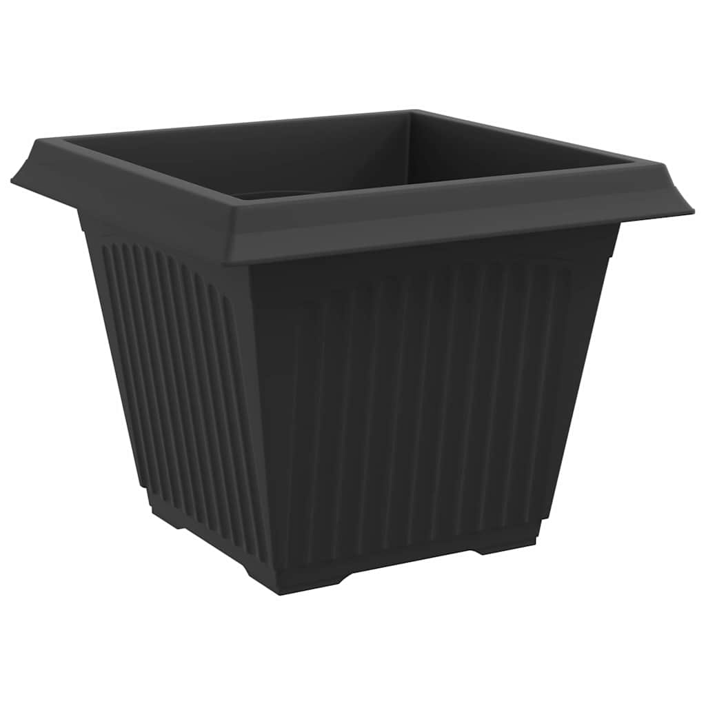 Quadratischer Blumentopf 24 pcs Schwarz 43 x 43 x 33,5 cm
