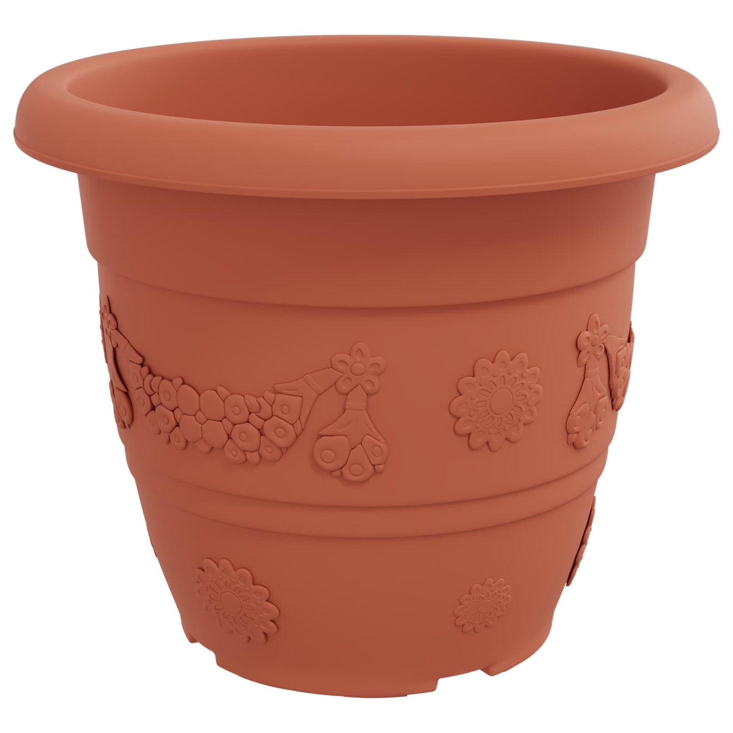 Blumentöpfe 24 pcs Ziegelrot Ø 34 x 28 cm Kunststoff