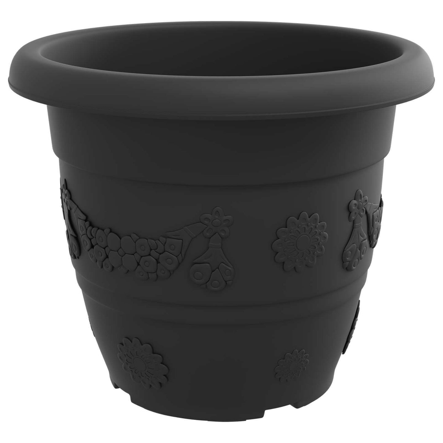 Blumentöpfe 24 pcs Schwarz Ø 34 x 28 cm Kunststoff