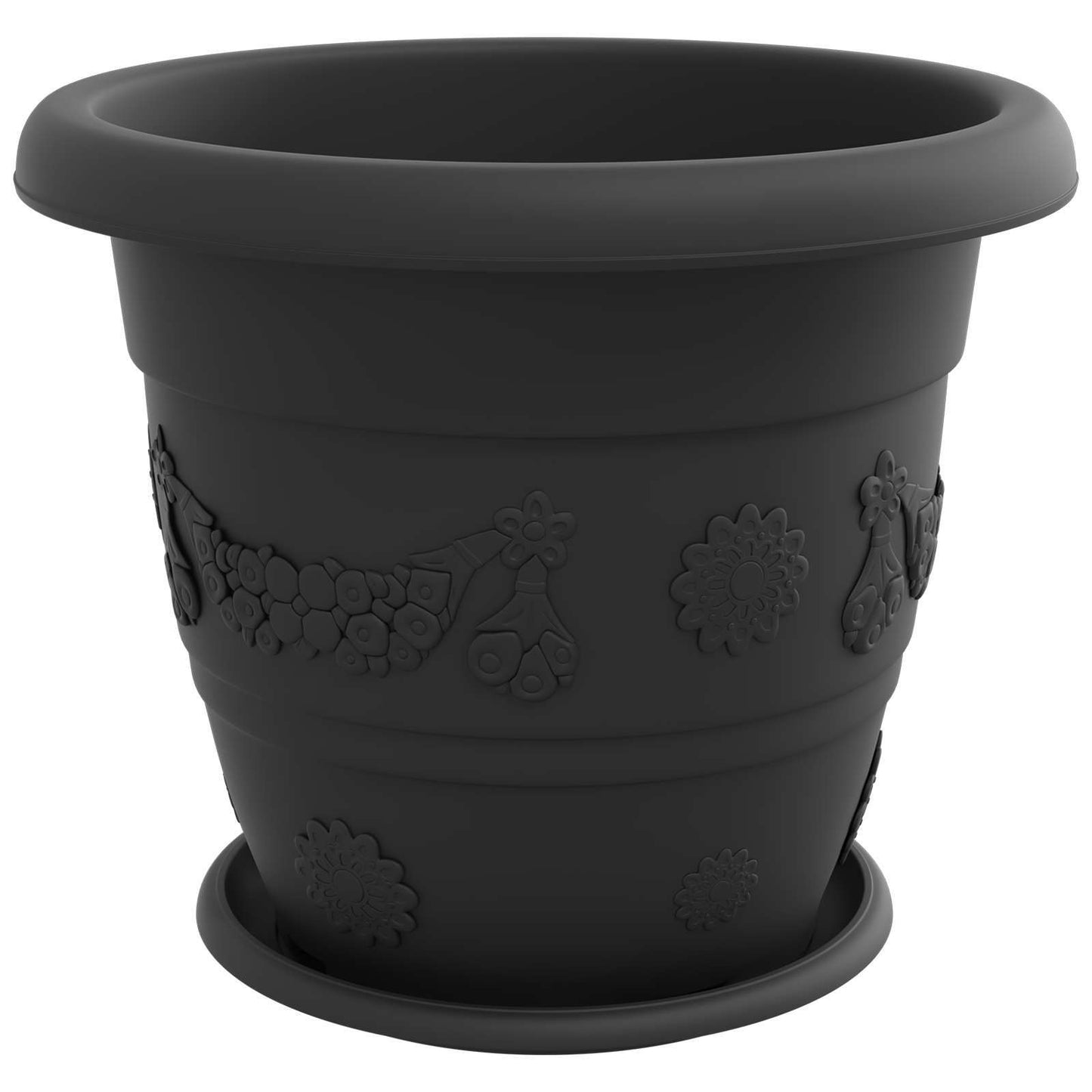 Blumentöpfe 24 pcs Schwarz Ø 39 x 32 cm Kunststoff