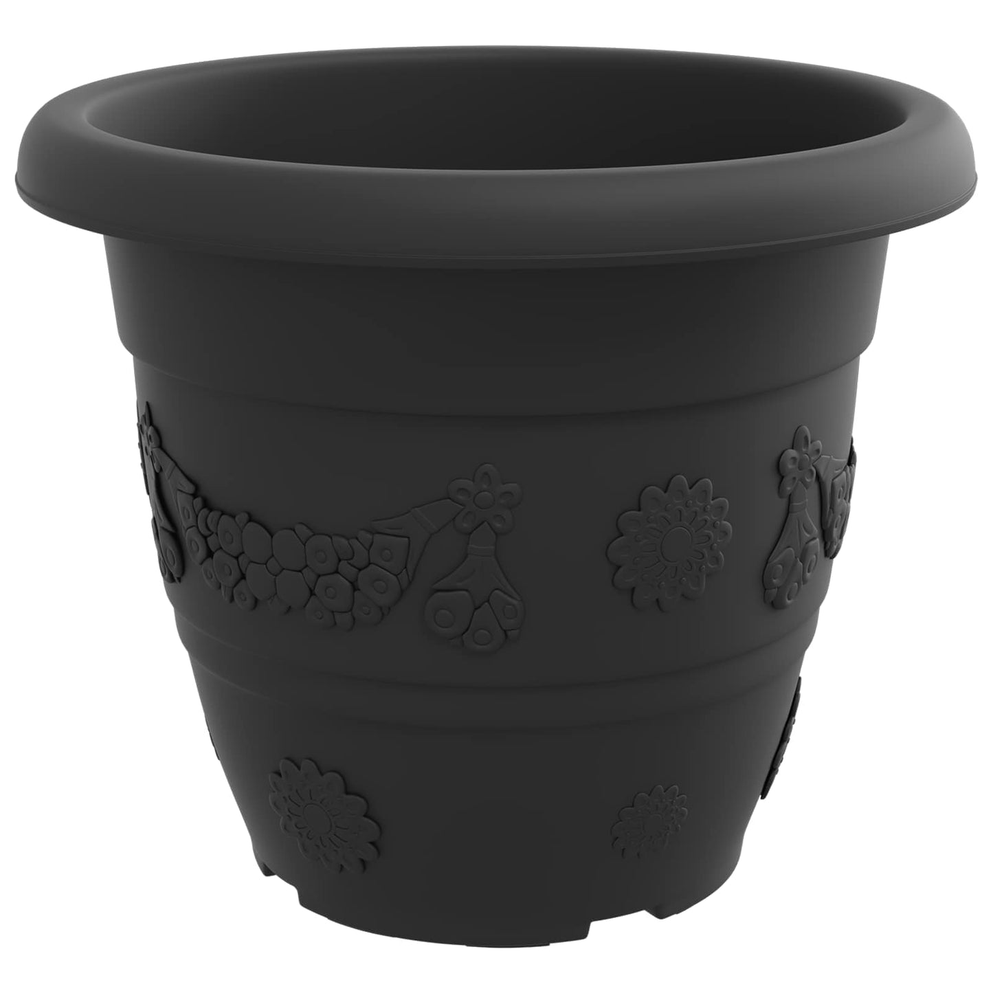Blumentöpfe 24 pcs Schwarz Ø 39 x 32 cm Kunststoff