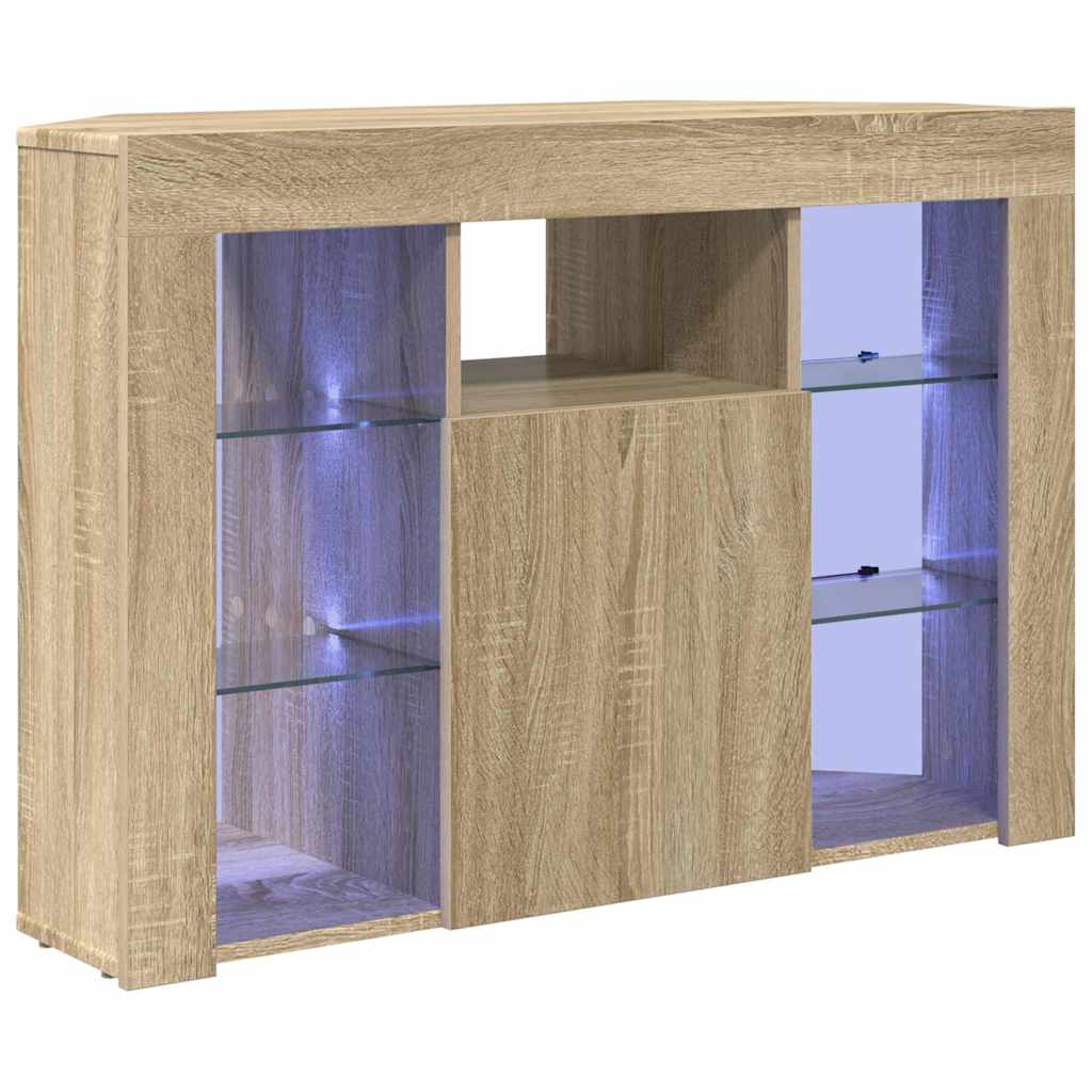 Eck-LED-TV-Schrank Sonoma-Eiche 100x40x68cm Holzwerkstoff