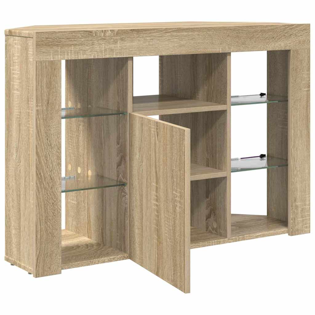 Eck-LED-TV-Schrank Sonoma-Eiche 100x40x68cm Holzwerkstoff