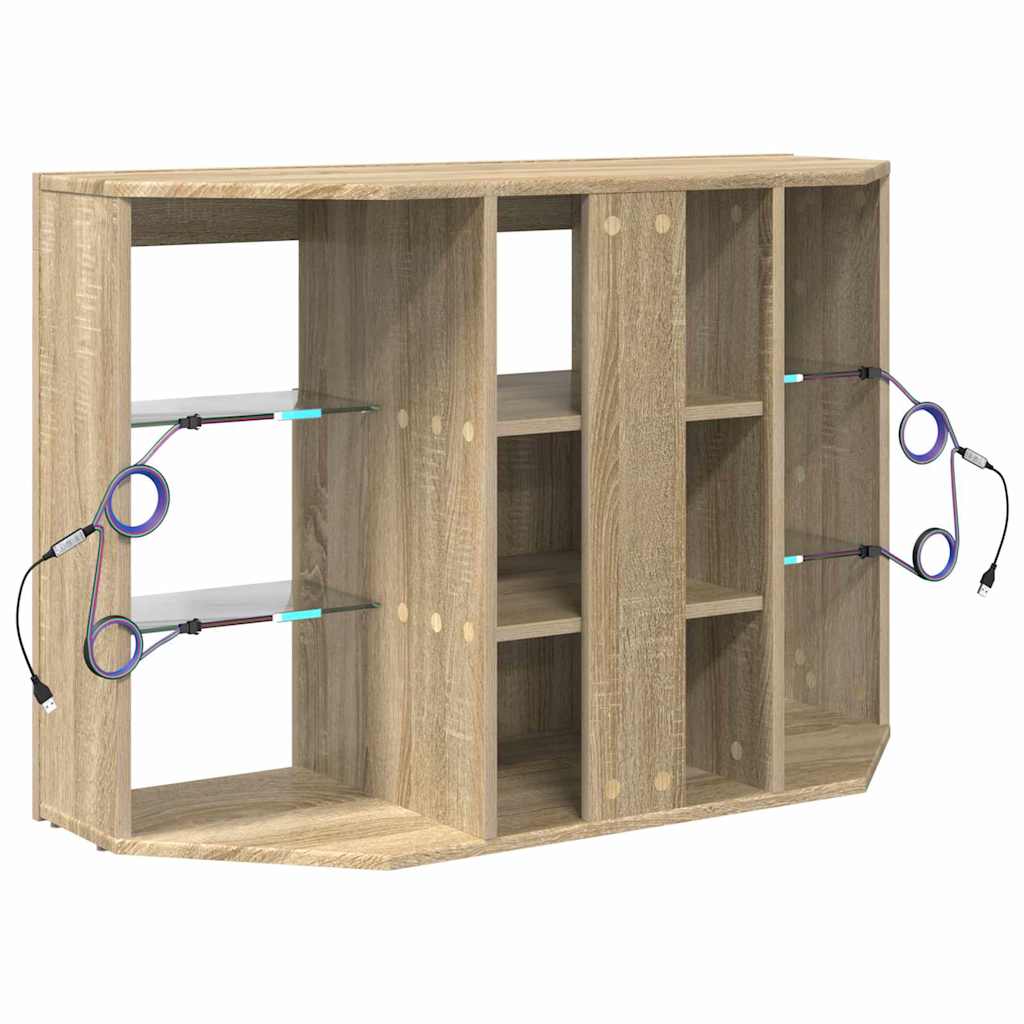 Eck-LED-TV-Schrank Sonoma-Eiche 100x40x68cm Holzwerkstoff