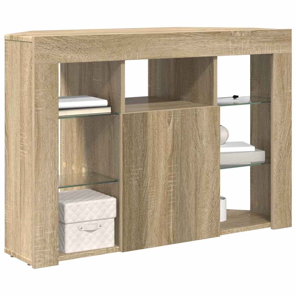 Eck-LED-TV-Schrank Sonoma-Eiche 100x40x68cm Holzwerkstoff