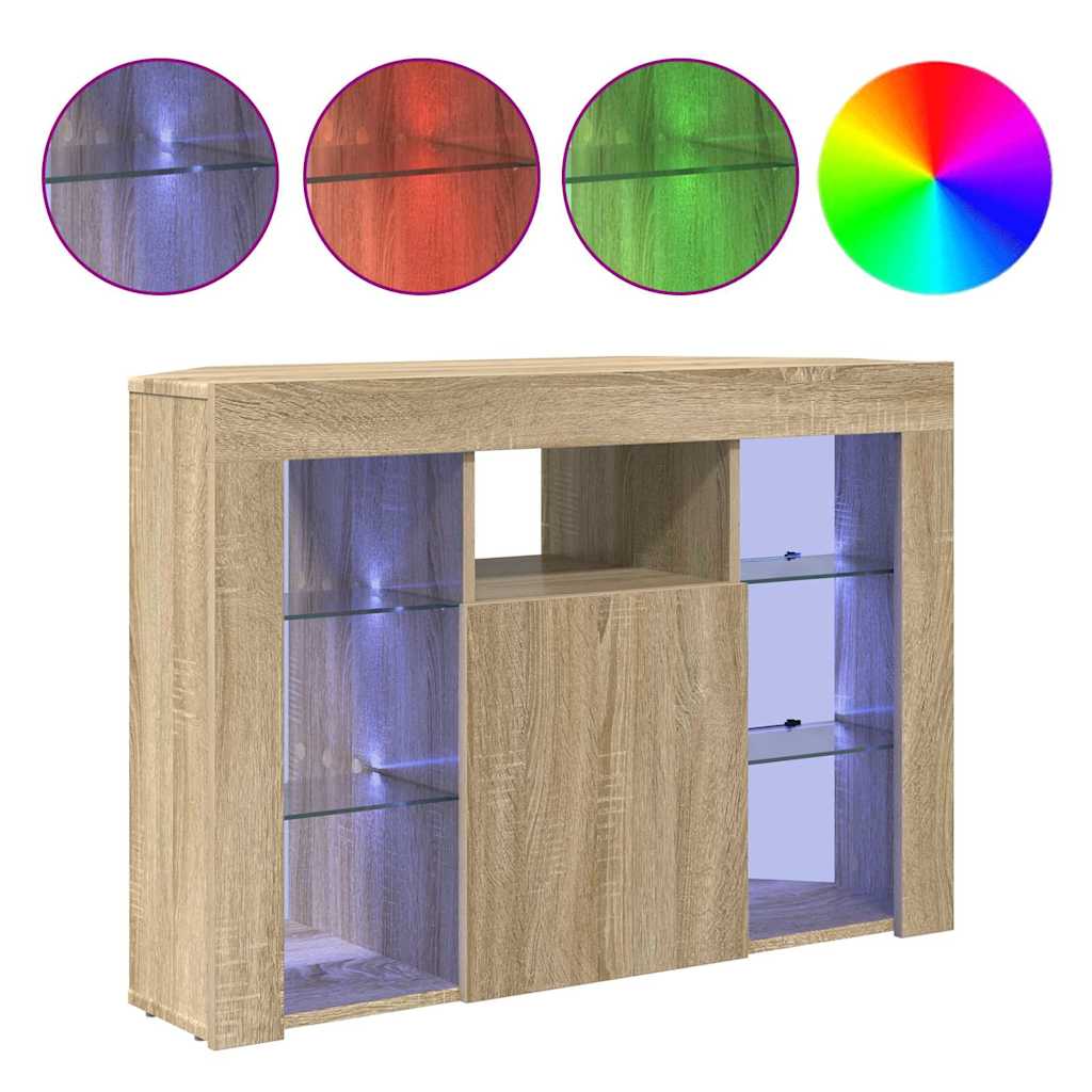 Eck-LED-TV-Schrank Sonoma-Eiche 100x40x68cm Holzwerkstoff