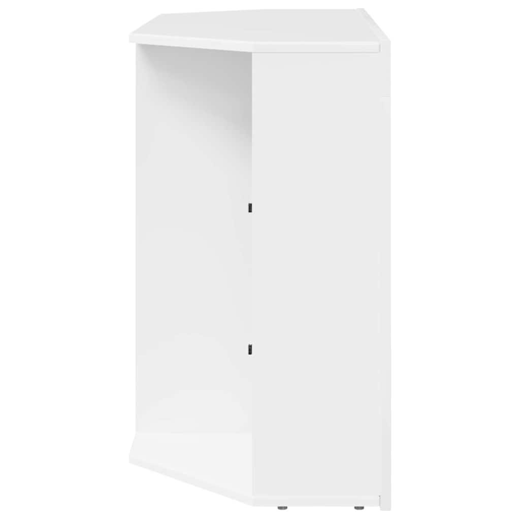 Eck-LED-TV-Schrank Hochglanz Weiß 100x40x68cm Holzwerkstoff