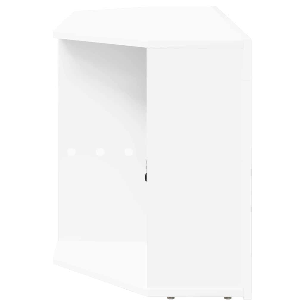 Eck-LED-TV-Schrank Weiß 100 x 40 x 50 cm Holzwerkstoff