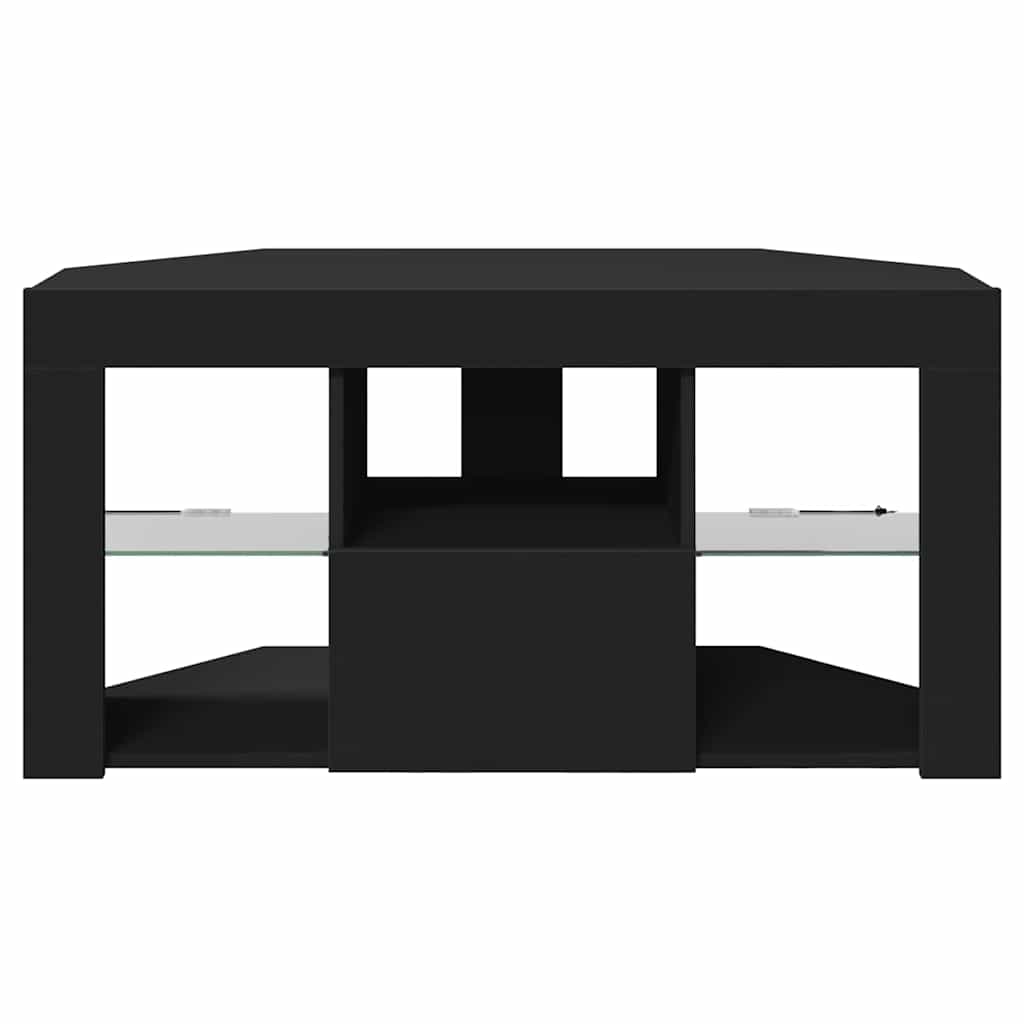 Eck-LED-TV-Schrank Schwarz 100 x 40 x 50 cm Holzwerkstoff