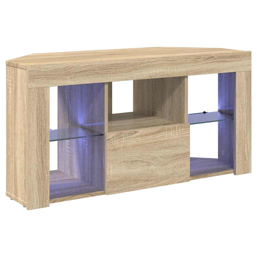Eck-LED-TV-Schrank Sonoma-Eiche 100 x 40 x 50 cm Holzwerkstoff