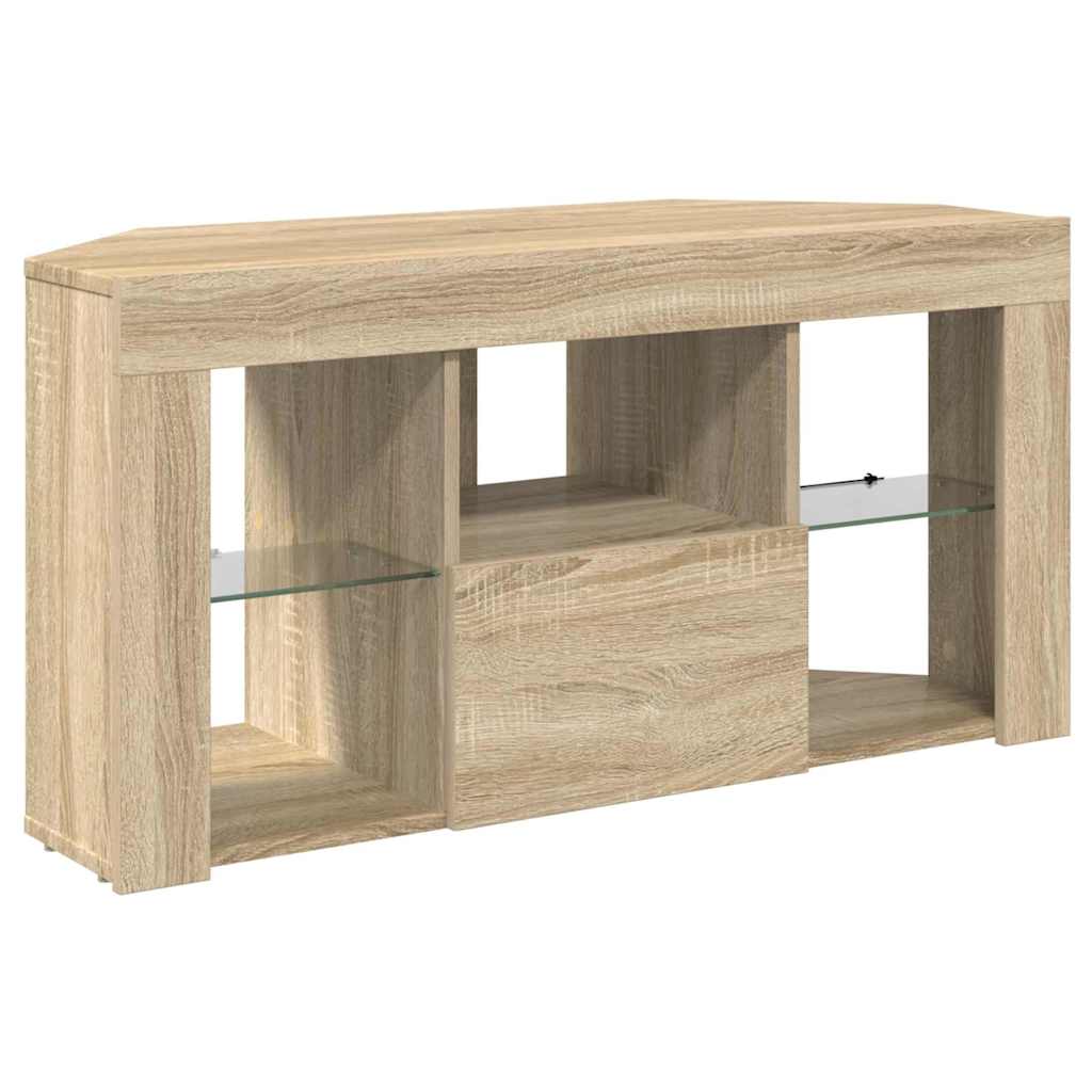Eck-LED-TV-Schrank Sonoma-Eiche 100 x 40 x 50 cm Holzwerkstoff