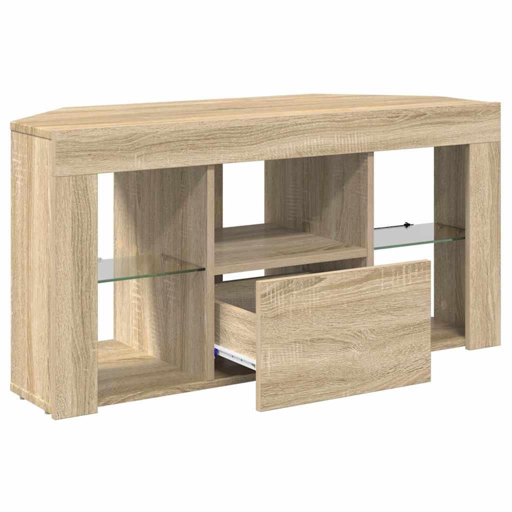Eck-LED-TV-Schrank Sonoma-Eiche 100 x 40 x 50 cm Holzwerkstoff