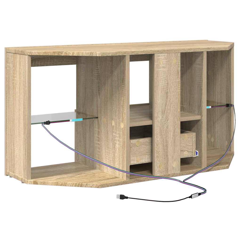 Eck-LED-TV-Schrank Sonoma-Eiche 100 x 40 x 50 cm Holzwerkstoff