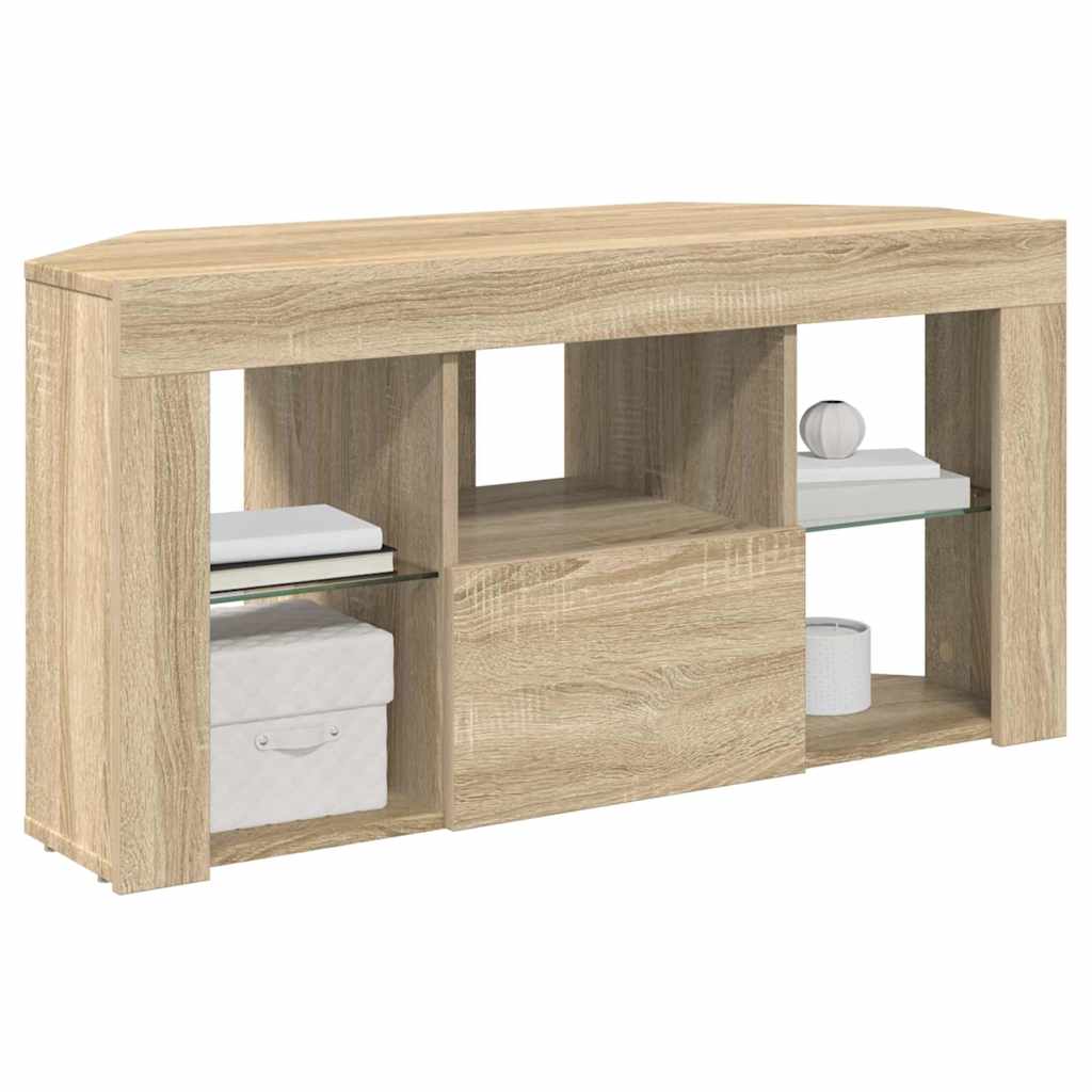 Eck-LED-TV-Schrank Sonoma-Eiche 100 x 40 x 50 cm Holzwerkstoff