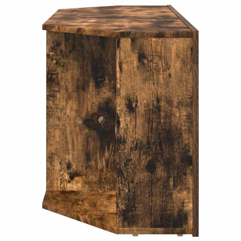 Eck-LED-TV-Schrank Geräucherte Eiche 100 x 40 x 50 cm