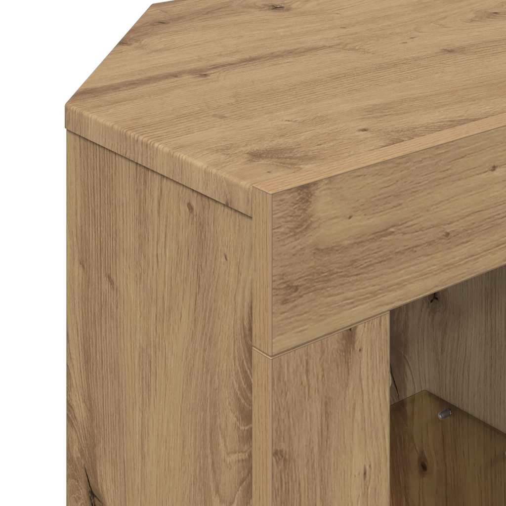Eck-LED-TV-Schrank Artisan-Eiche 100 x 40 x 50 cm Holzwerkstoff