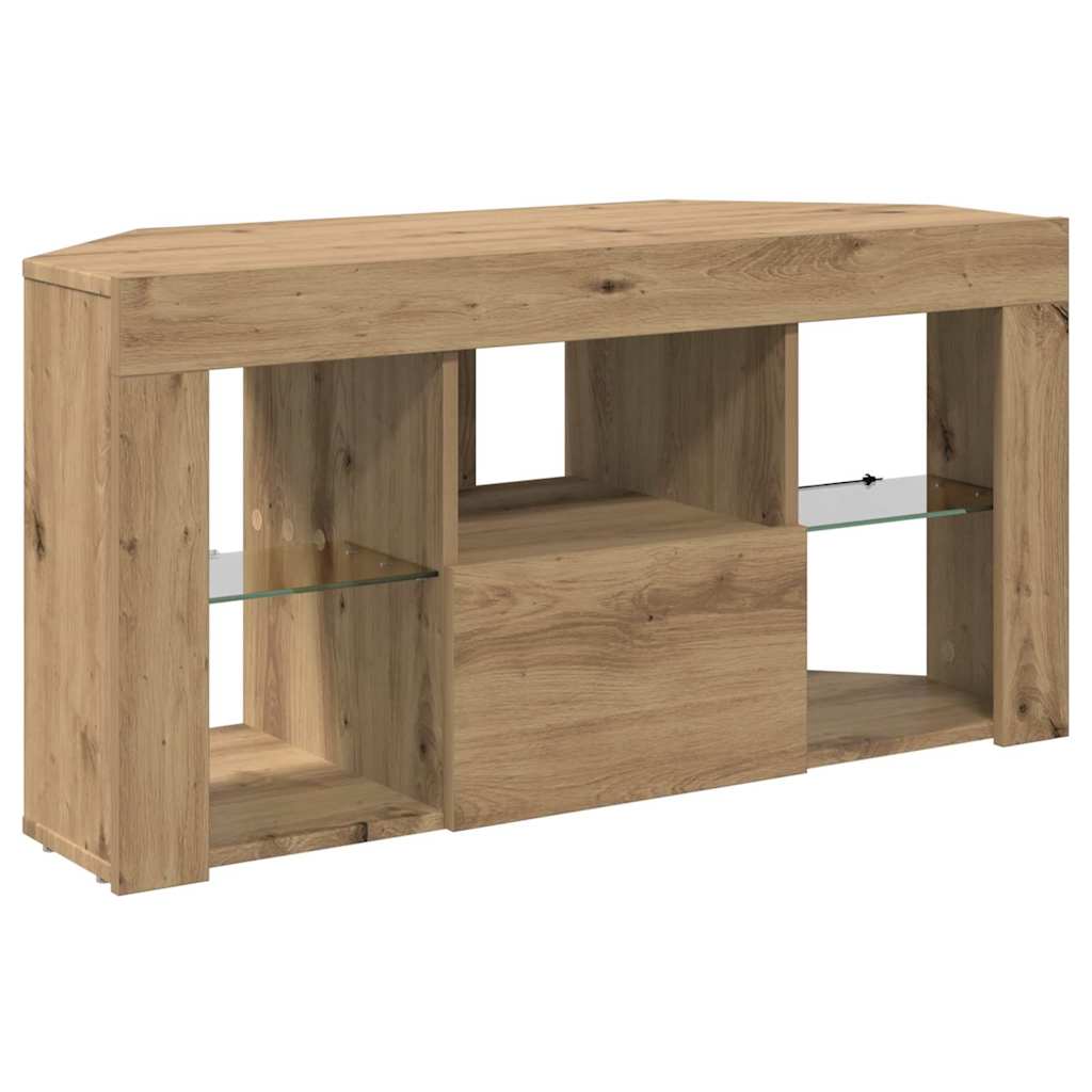 Eck-LED-TV-Schrank Artisan-Eiche 100 x 40 x 50 cm Holzwerkstoff