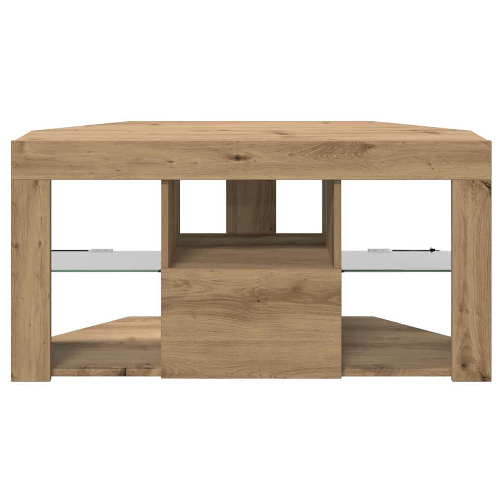 Eck-LED-TV-Schrank Artisan-Eiche 100 x 40 x 50 cm Holzwerkstoff