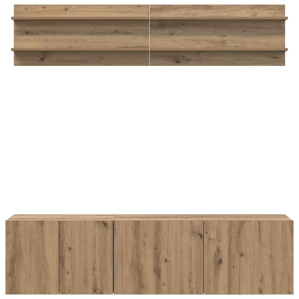 TV-Einheiten Wandmontiert 6 pcs Artisan-Eiche Holzwerkstoff