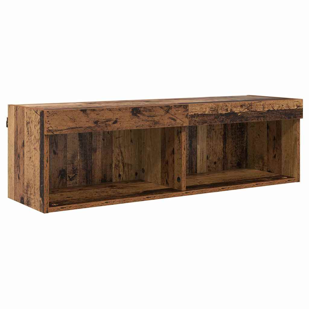 TV Wand Einheiten mit LED mit LED 5 pcs Altholz Holzwerkstoff