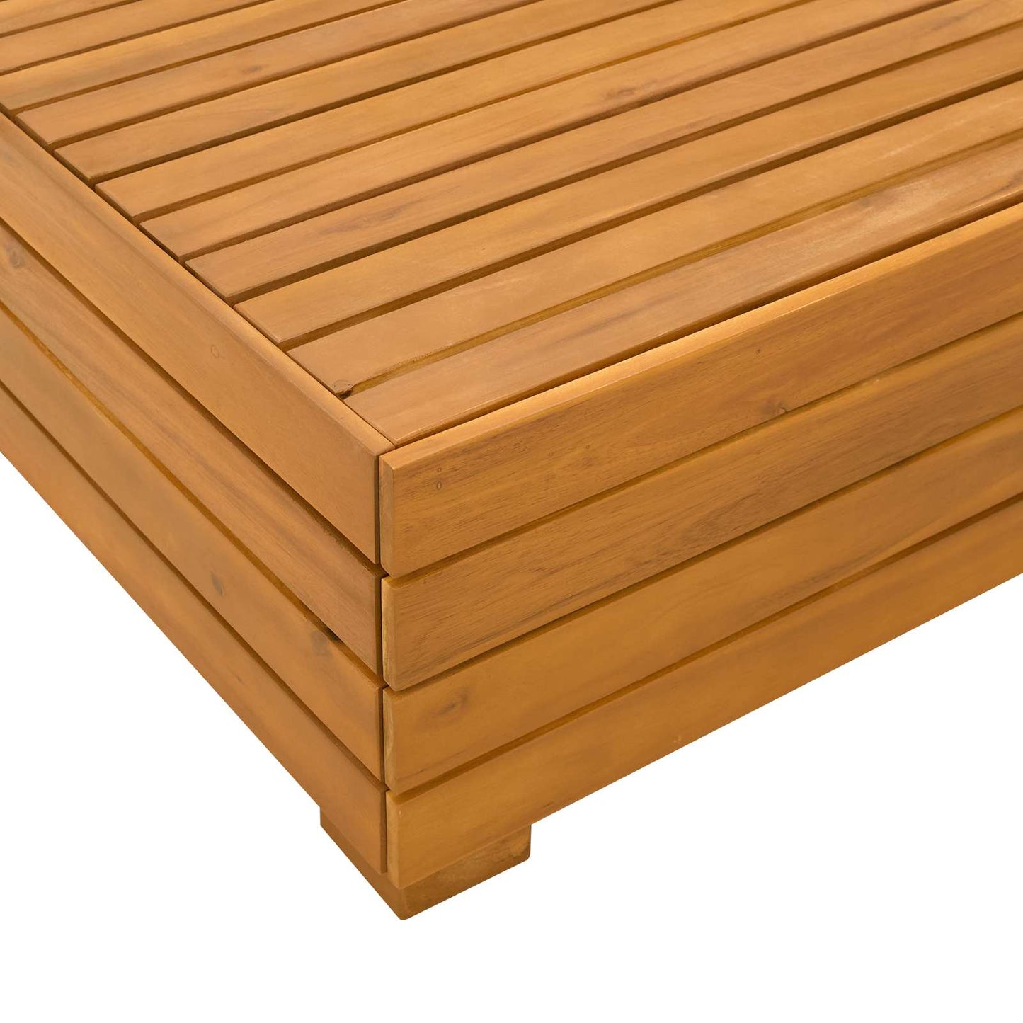 2-tlg. Garten-Lounge-Set aus massivem Akazienholz Braun