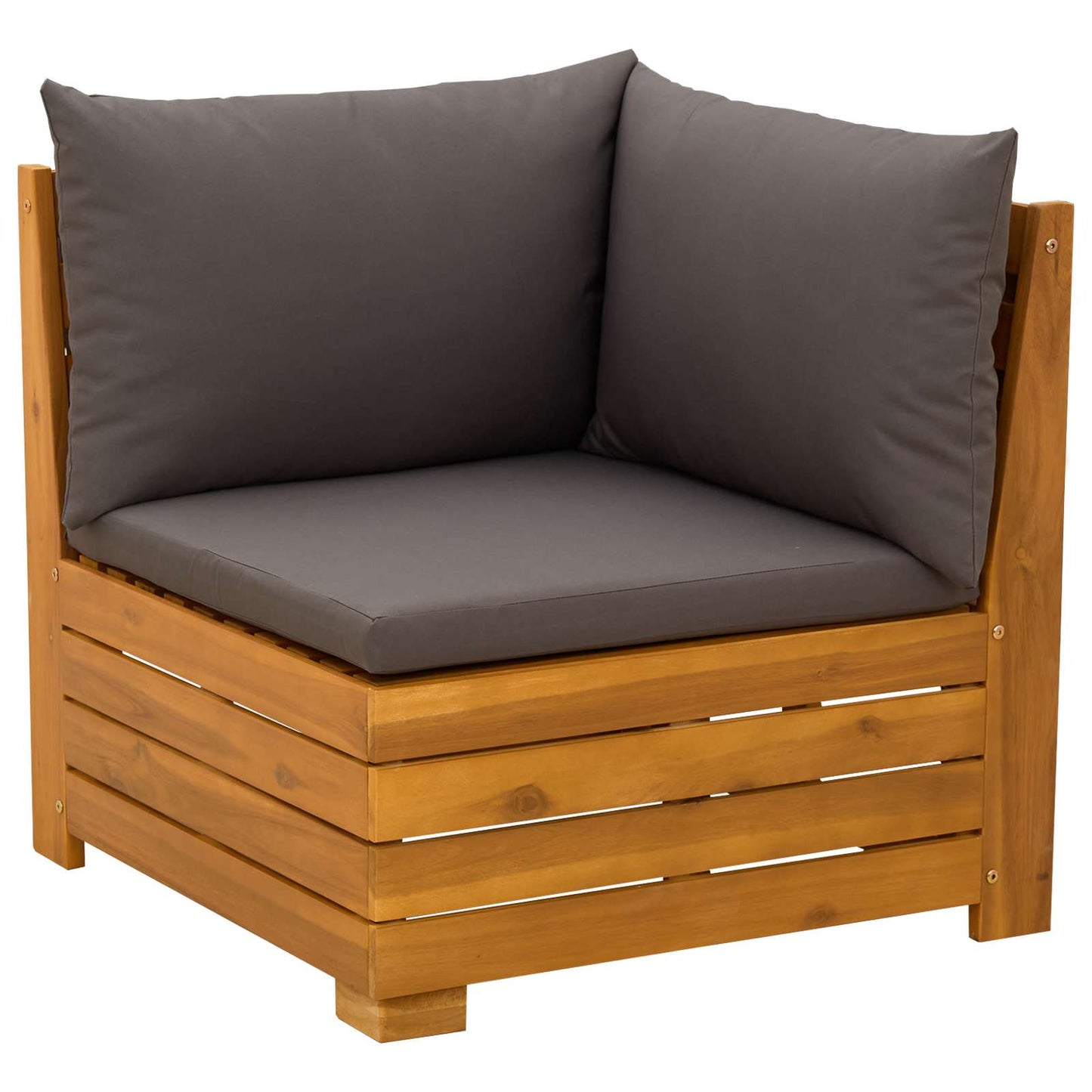 2-tlg. Garten-Lounge-Set aus massivem Akazienholz Braun