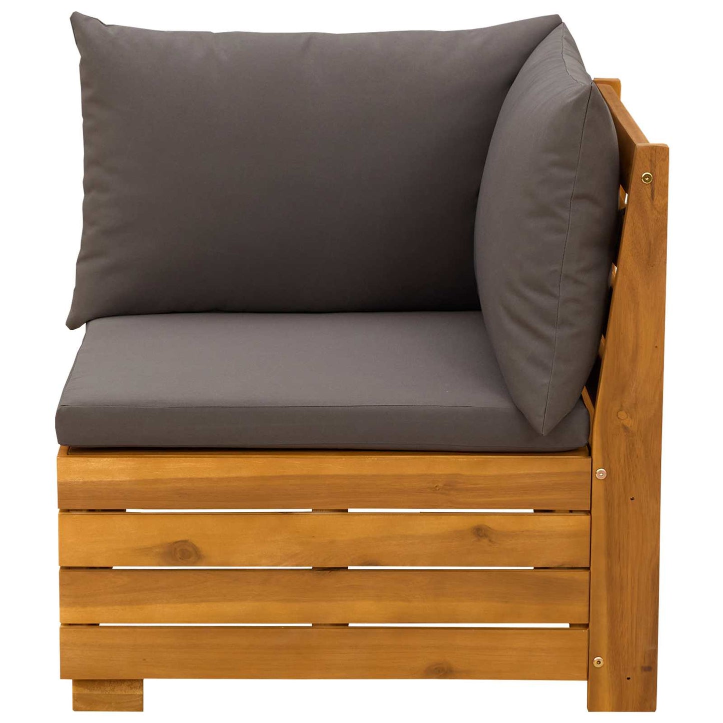 2-tlg. Garten-Lounge-Set aus massivem Akazienholz Braun