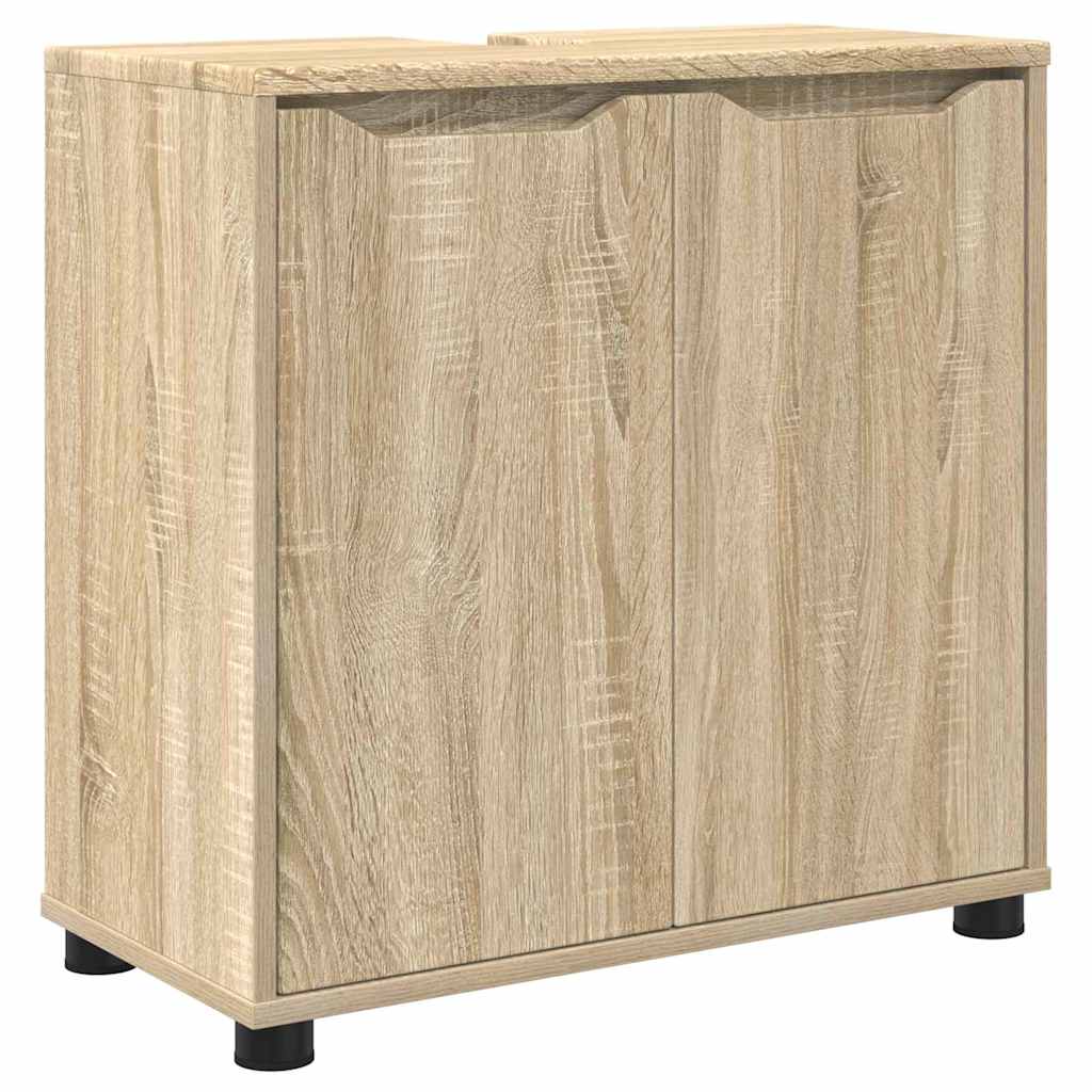 Badezimmermöbel-Set mit Regal 4 pcs Sonoma-Eiche Holzwerkstoff