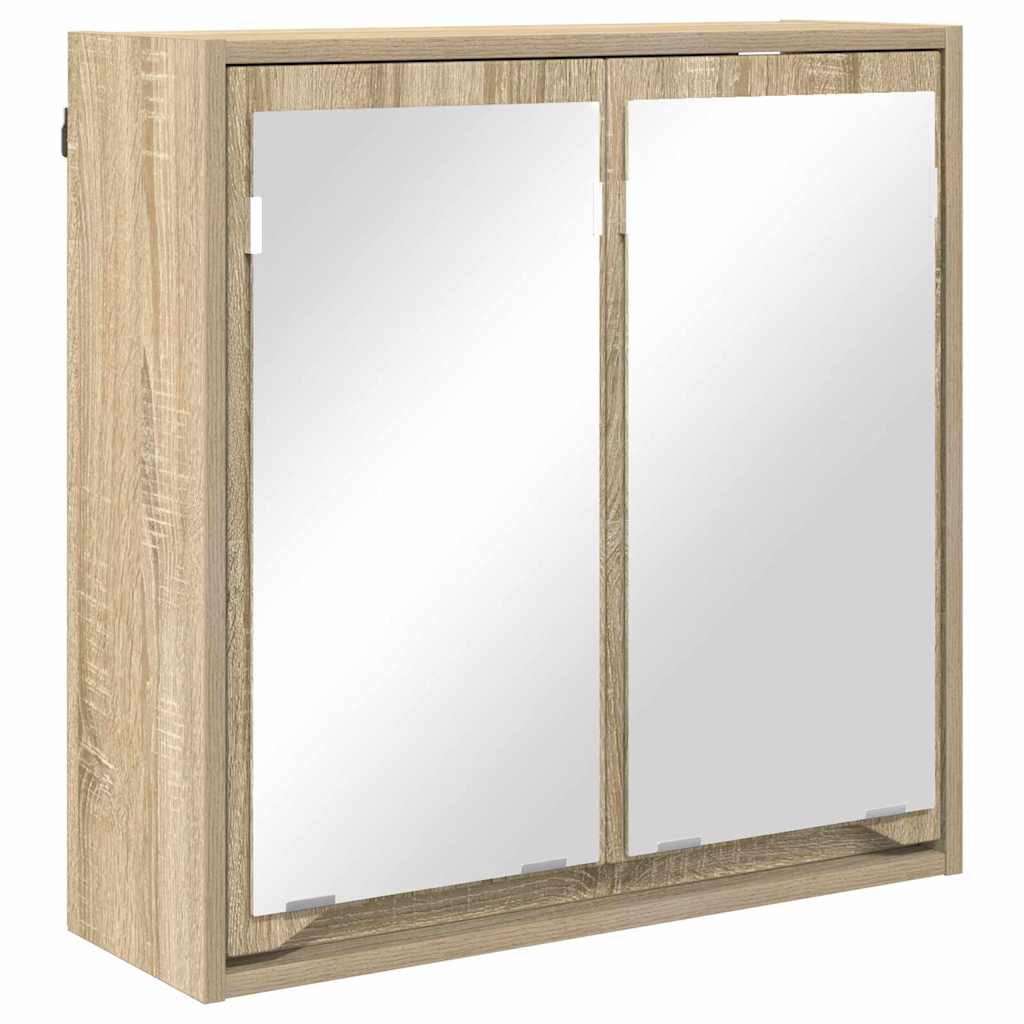 Badezimmermöbel-Set mit Regal 4 pcs Sonoma-Eiche Holzwerkstoff