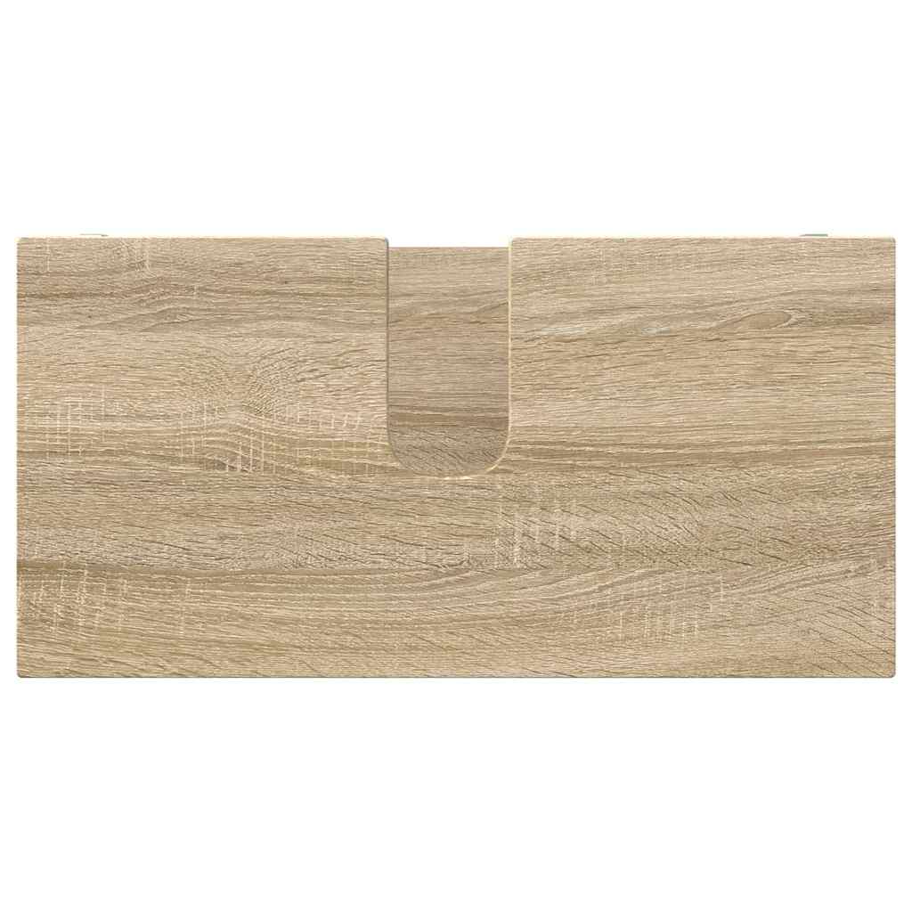 Badezimmermöbel-Set mit Regal 4 pcs Sonoma-Eiche Holzwerkstoff