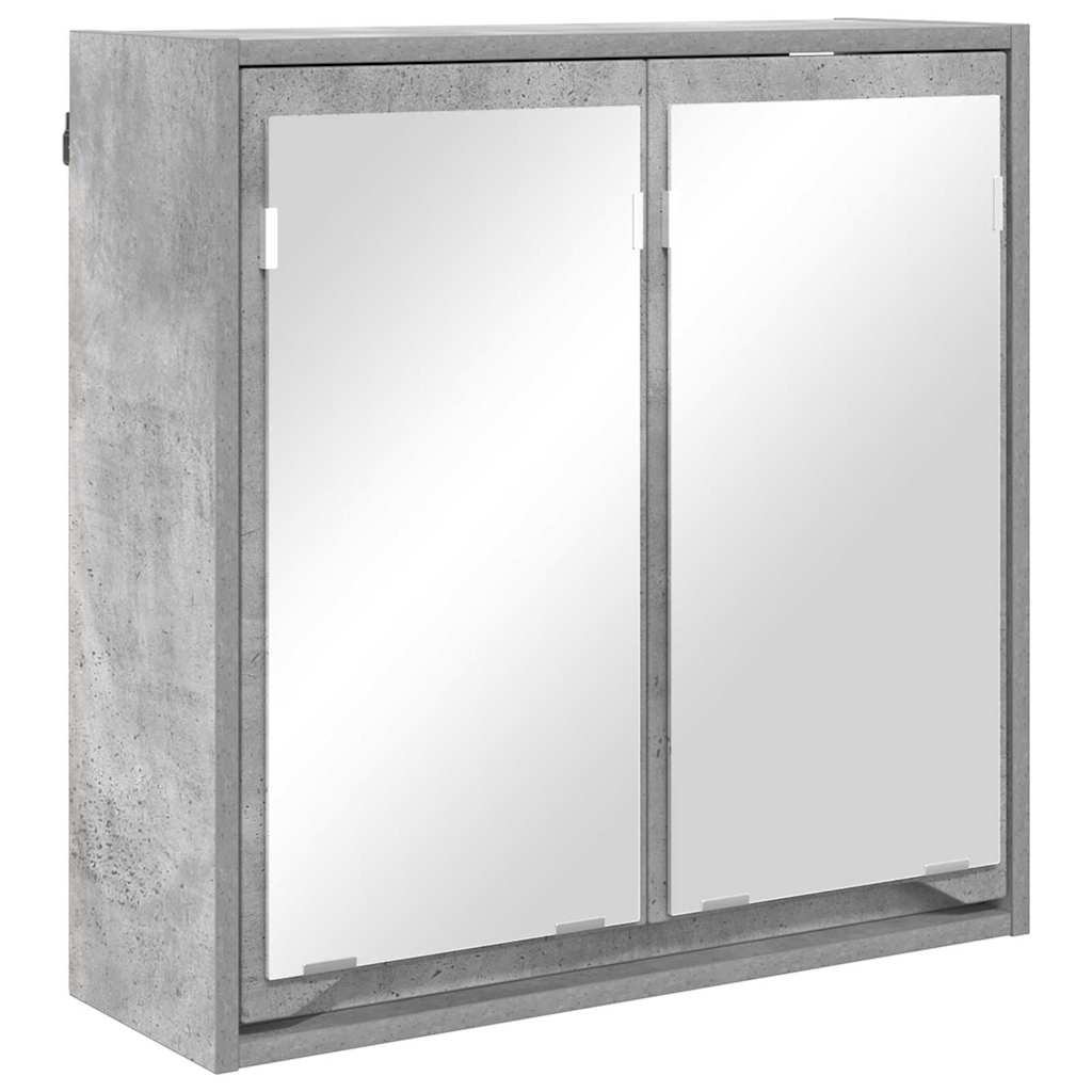 Badezimmermöbel-Set mit Regal 4 pcs Beton Grau Holzwerkstoff
