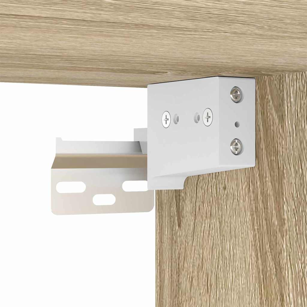 Badezimmermöbel-Set mit Regal 3 pcs Sonoma-Eiche Holzwerkstoff