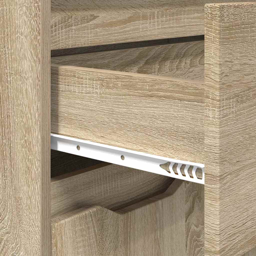 Badezimmermöbel-Set mit Regal 3 pcs Sonoma-Eiche Holzwerkstoff