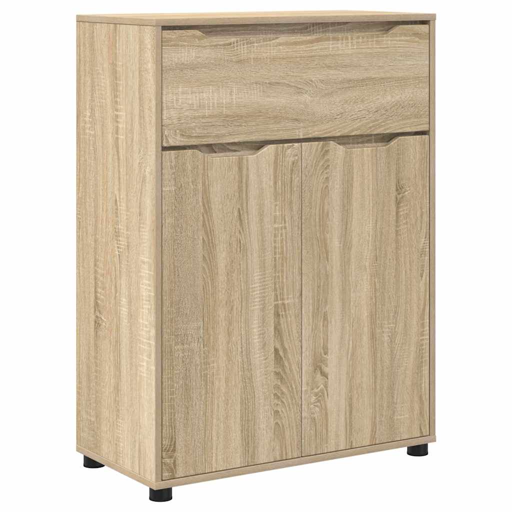Badezimmermöbel-Set mit Regal 3 pcs Sonoma-Eiche Holzwerkstoff