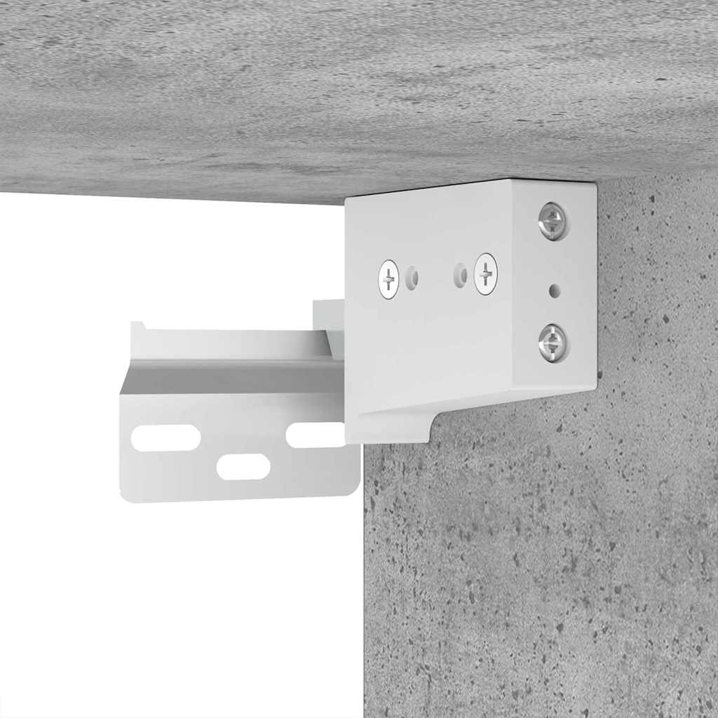 Badezimmermöbel-Set mit Regal 3 pcs Beton Grau Holzwerkstoff