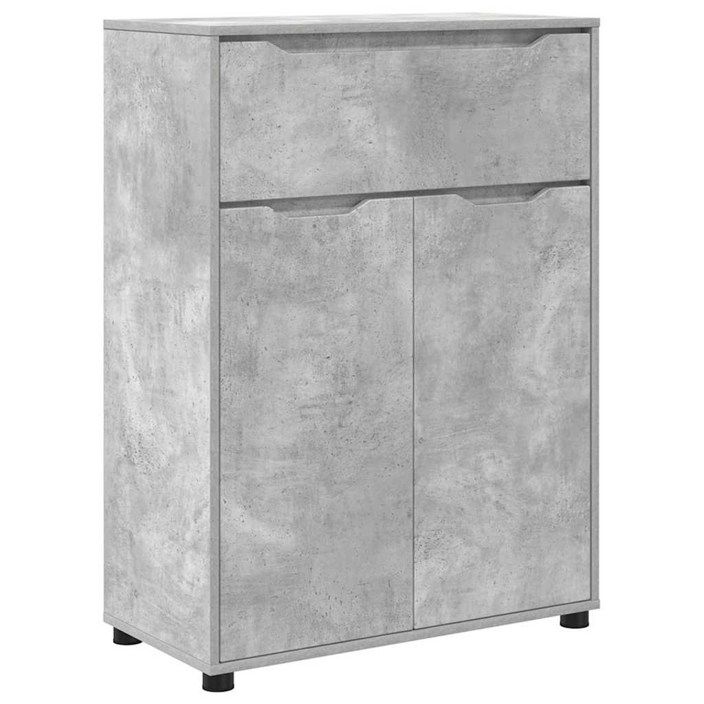 Badezimmermöbel-Set mit Regal 3 pcs Beton Grau Holzwerkstoff