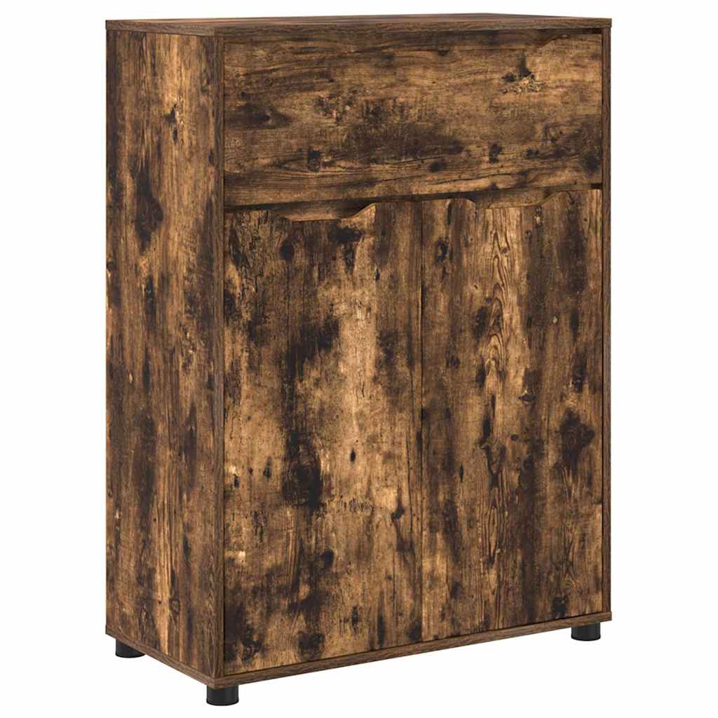 Badezimmermöbel-Set 3 pcs Geräucherte Eiche Holzwerkstoff