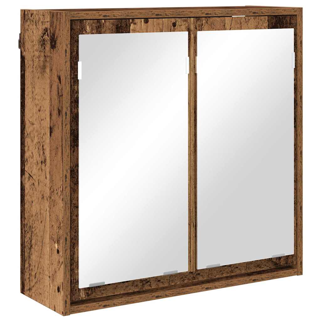 Badezimmermöbel-Set mit Schubladen 3 pcs Altholz Holzwerkstoff