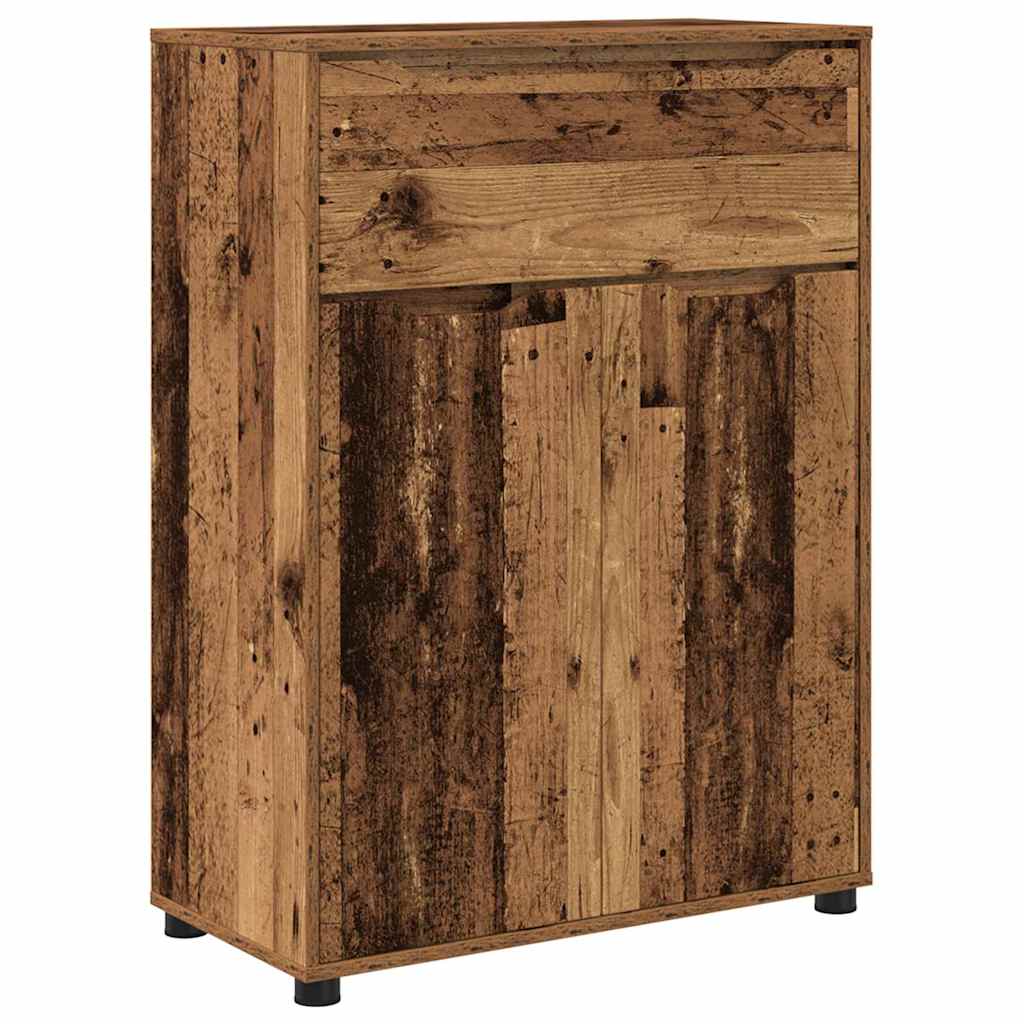 Badezimmermöbel-Set mit Schubladen 3 pcs Altholz Holzwerkstoff