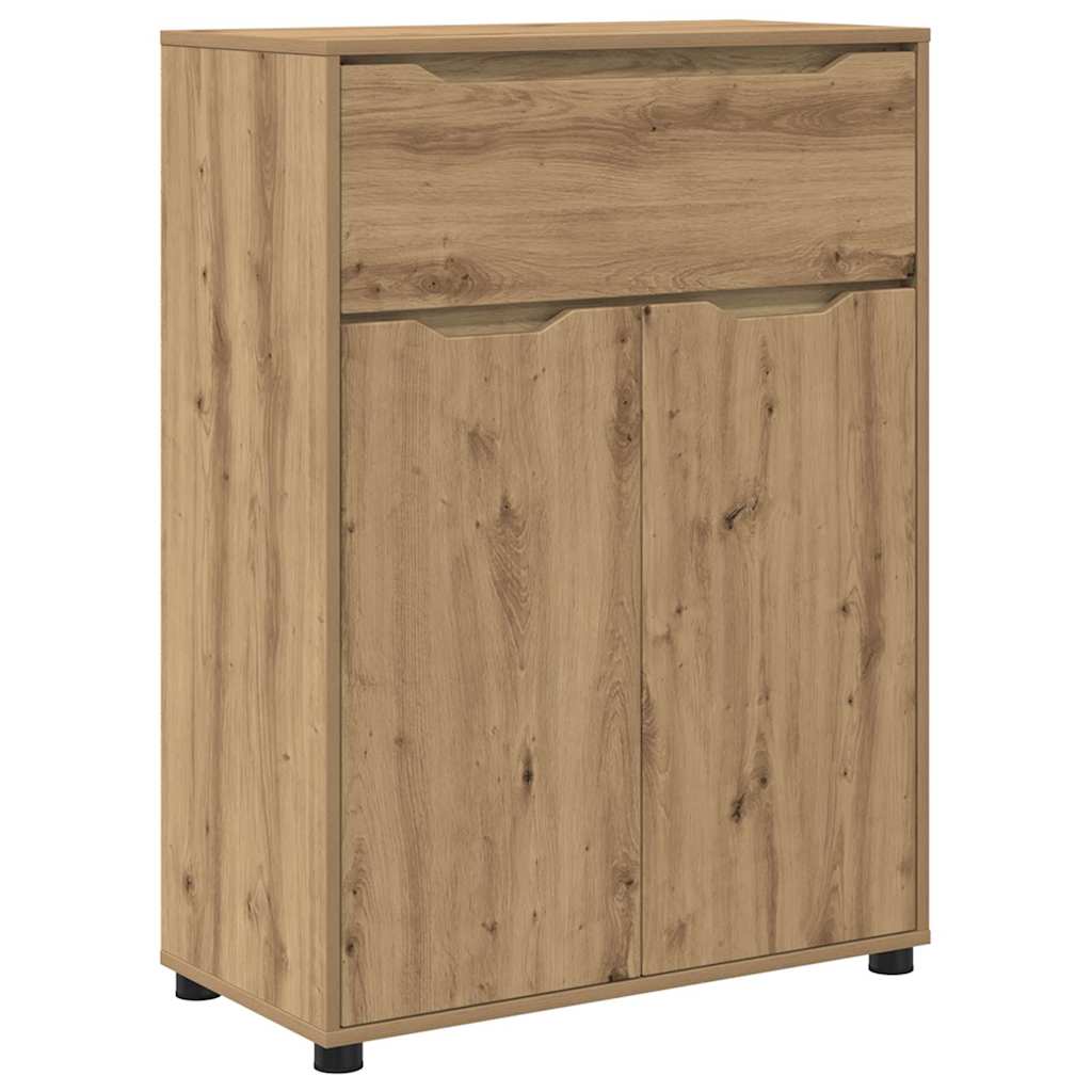 Badezimmermöbel-Set mit Regal 3 pcs Artisan-Eiche Holzwerkstoff
