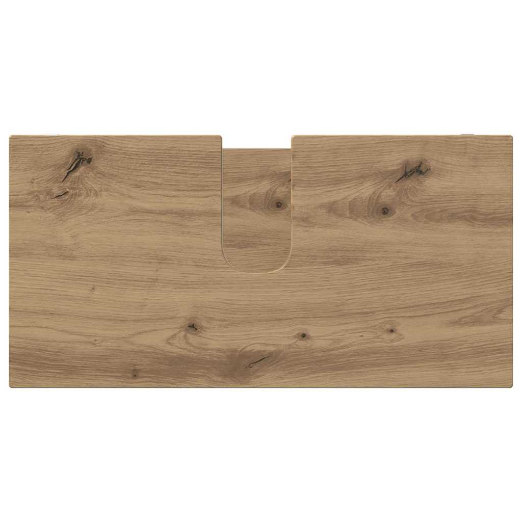 Badezimmermöbel-Set mit Regal 3 pcs Artisan-Eiche Holzwerkstoff