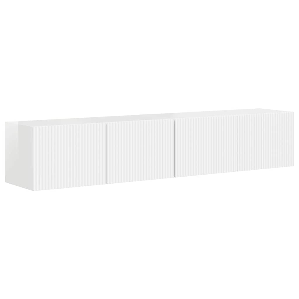 TV-Wandschrank 2 pcs Glänzend Weiß 78,5 x 31 x 29,5 cm