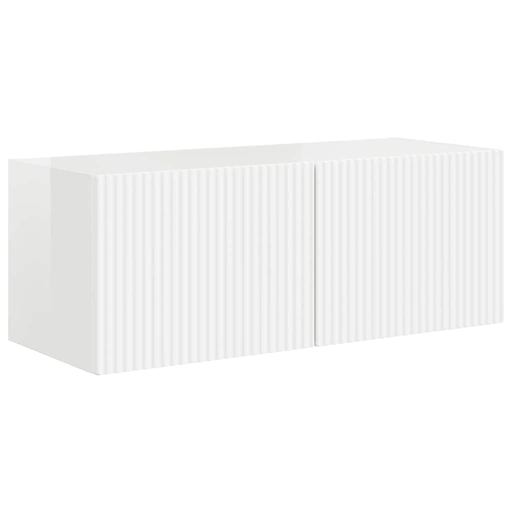 TV-Wandschrank 2 pcs Glänzend Weiß 78,5 x 31 x 29,5 cm