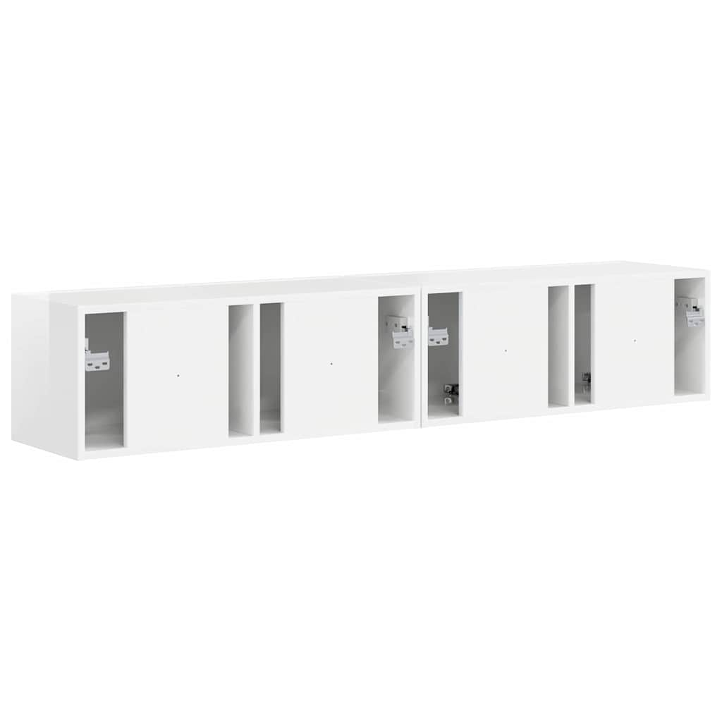 TV-Wandschrank 2 pcs Glänzend Weiß 78,5 x 31 x 29,5 cm