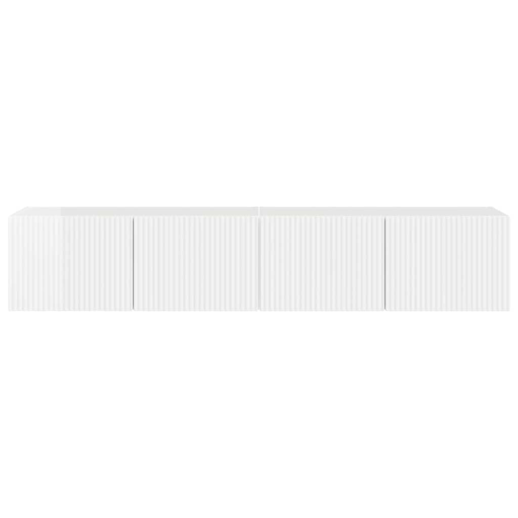 TV-Wandschrank 2 pcs Glänzend Weiß 78,5 x 31 x 29,5 cm