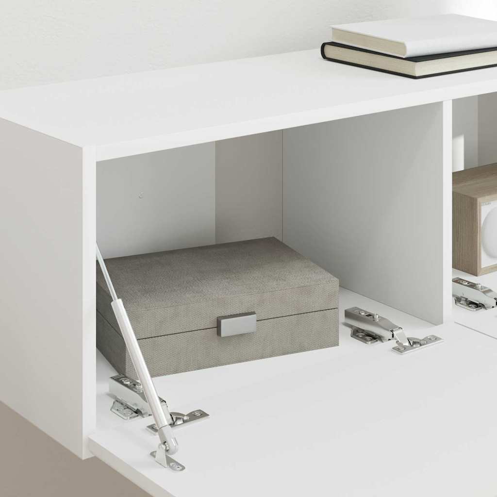 TV-Wandschrank 2 pcs Weiß 98 x 31 x 29,5 cm Holzwerkstoff