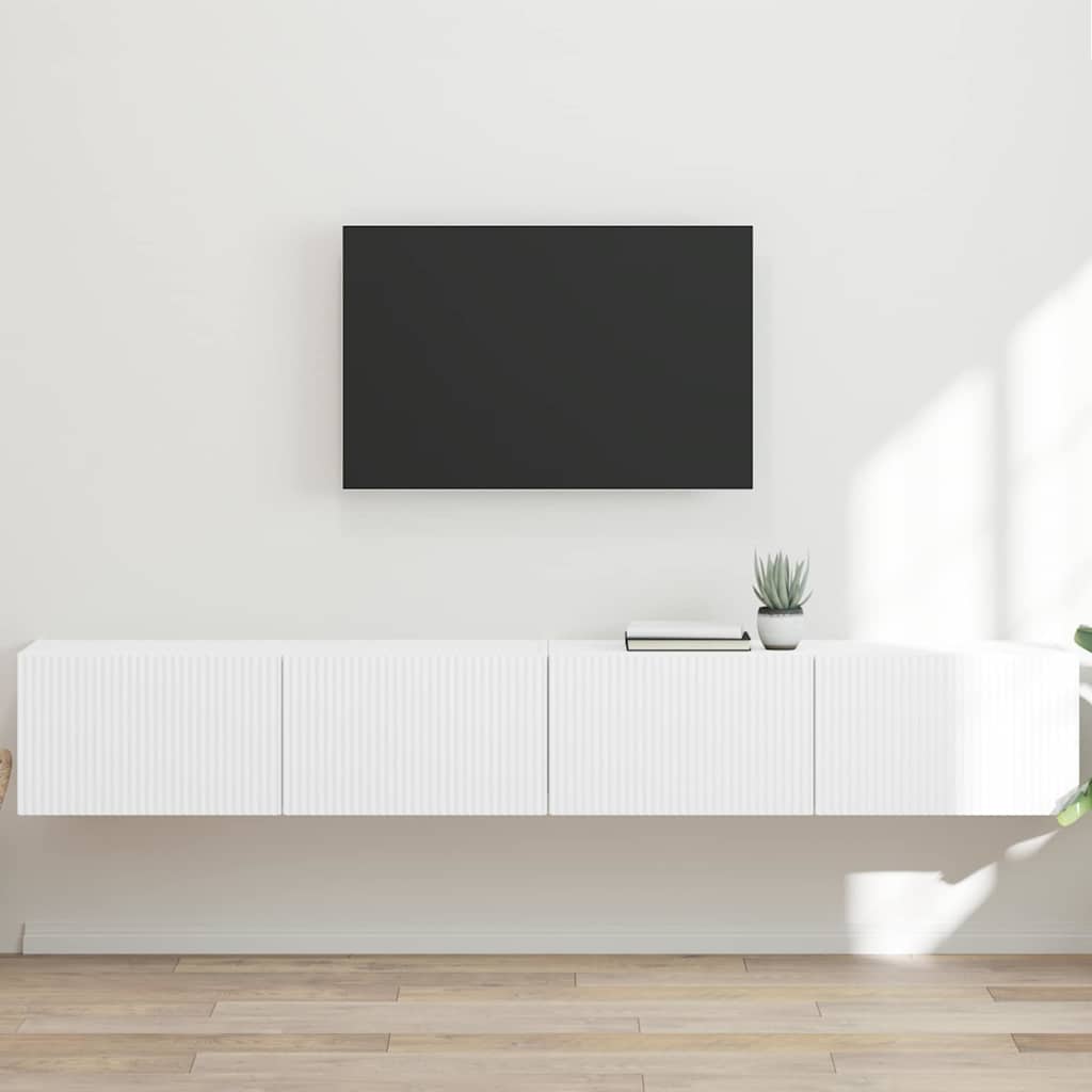 TV-Wandschrank 2 pcs Weiß 98 x 31 x 29,5 cm Holzwerkstoff