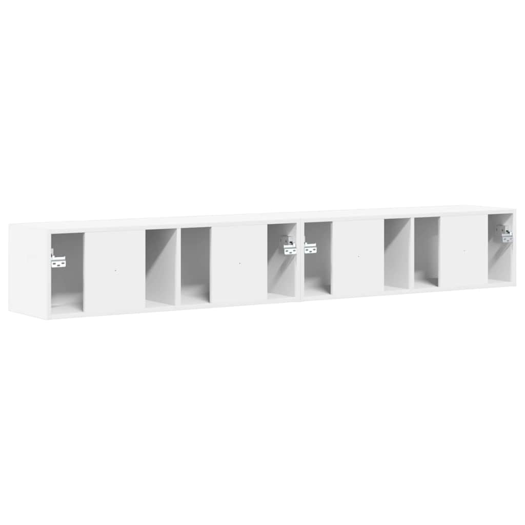 TV-Wandschrank 2 pcs Weiß 98 x 31 x 29,5 cm Holzwerkstoff