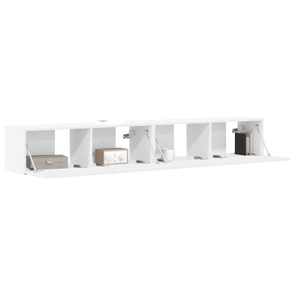 TV-Wandschrank 2 pcs Weiß 98 x 31 x 29,5 cm Holzwerkstoff