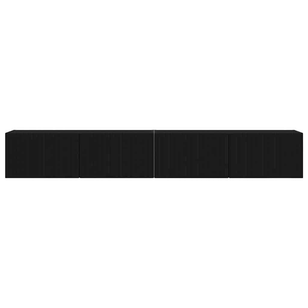 TV-Wandschrank 2 pcs Schwarz 98 x 31 x 29,5 cm Holzwerkstoff